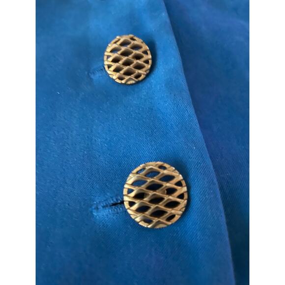 VTG. Leslie Fay Petite Blazer SZ 12P Blue front close - Picture 6 of 10